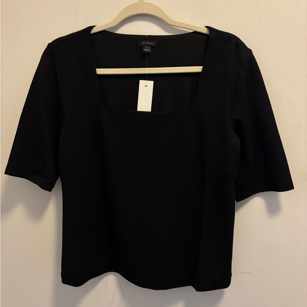 Ann Taylor Ponte Square Neck Top